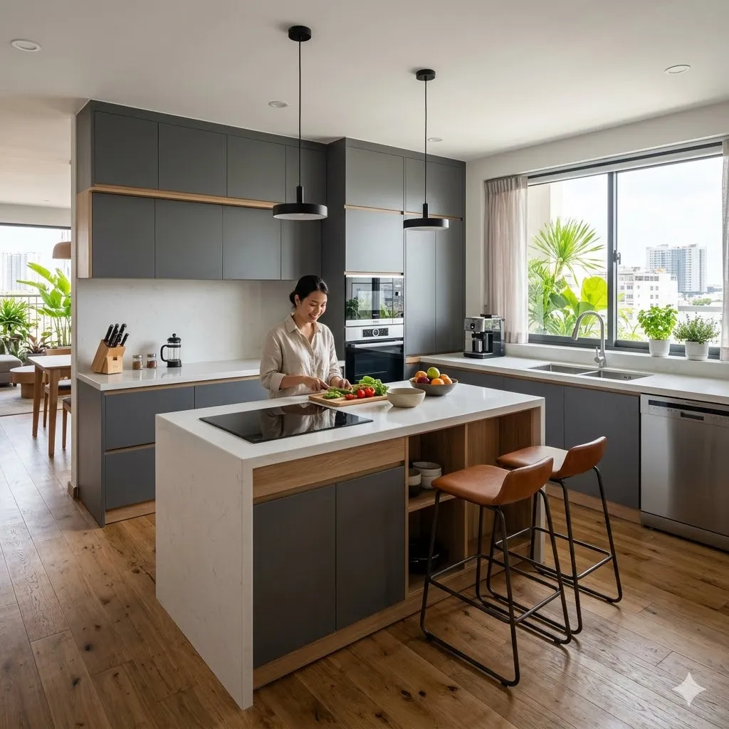 phòng bếp hiện đại