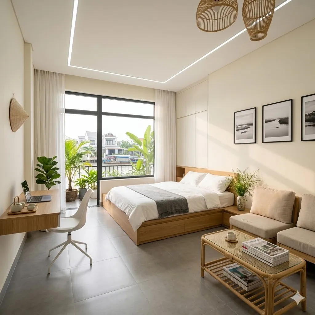 phòng ngủ minimalist 