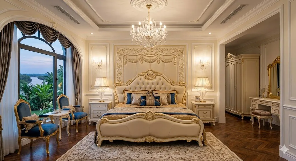 Phòng ngủ tân cổ điển sang trọng tại Cần Thơ