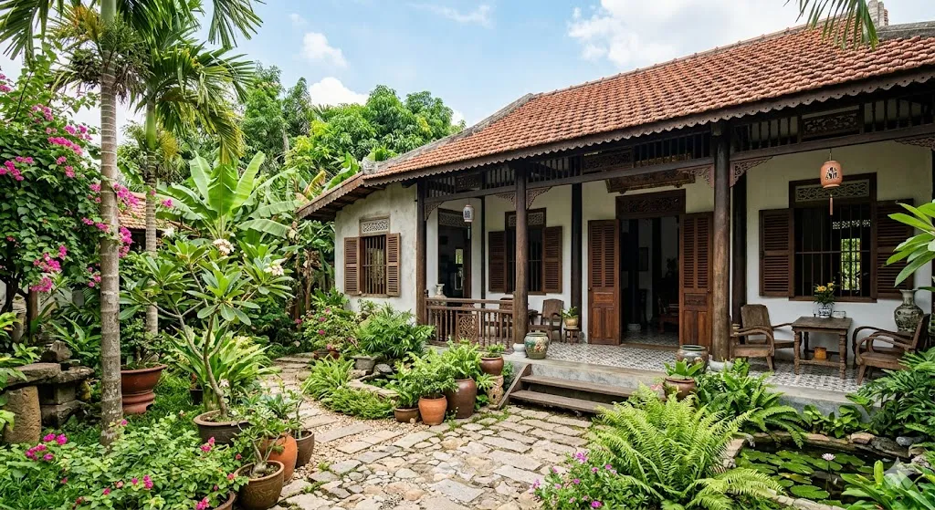 thiết kế nhà vườn Indochine Cần Thơ