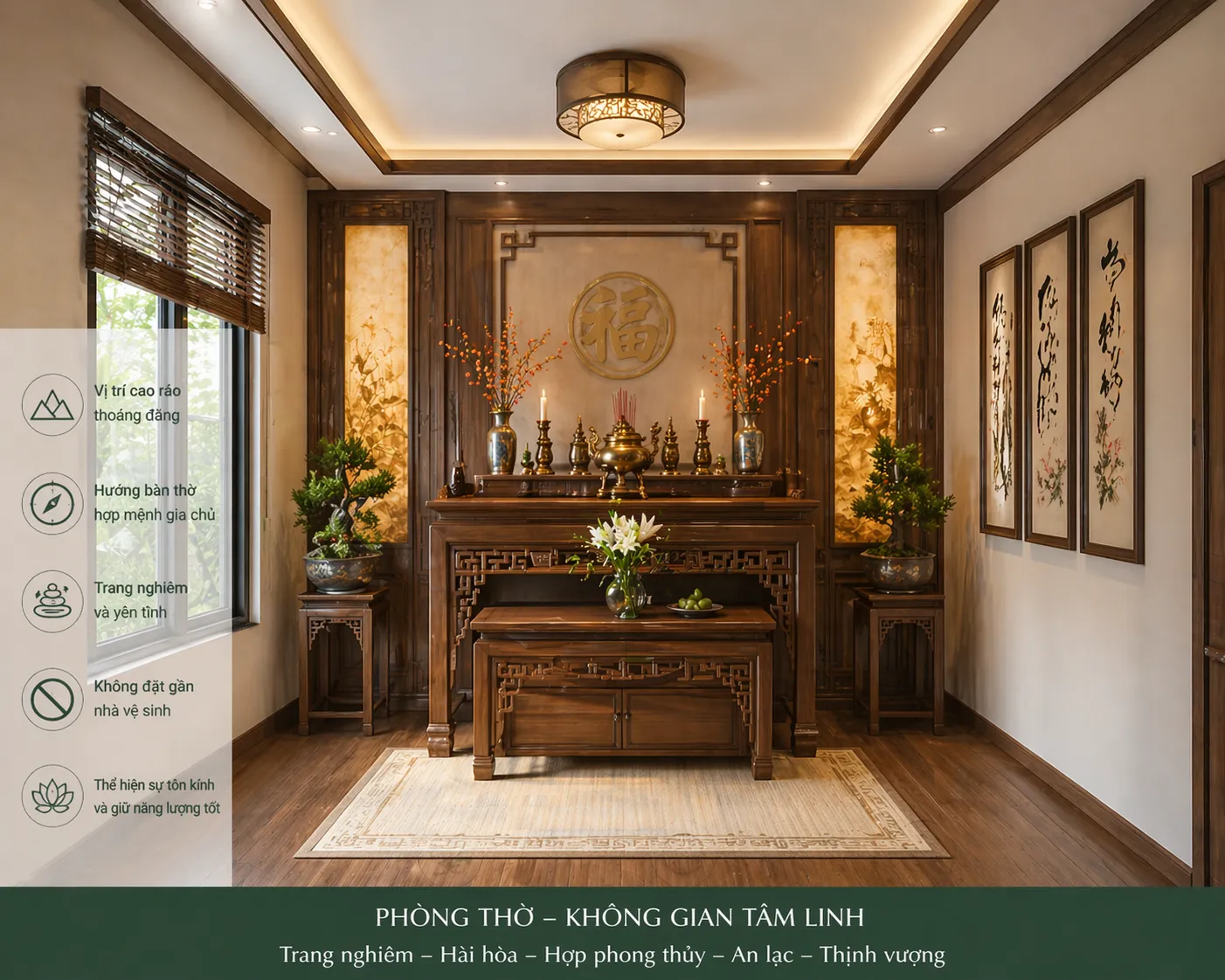 phòng thờ phong thủy