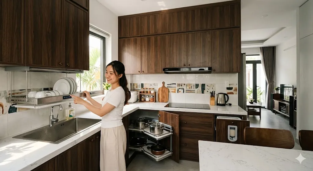 tủ bếp thông minh