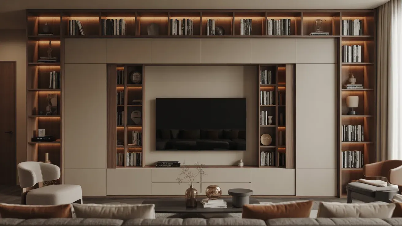 phòng khách kệ sách lớn