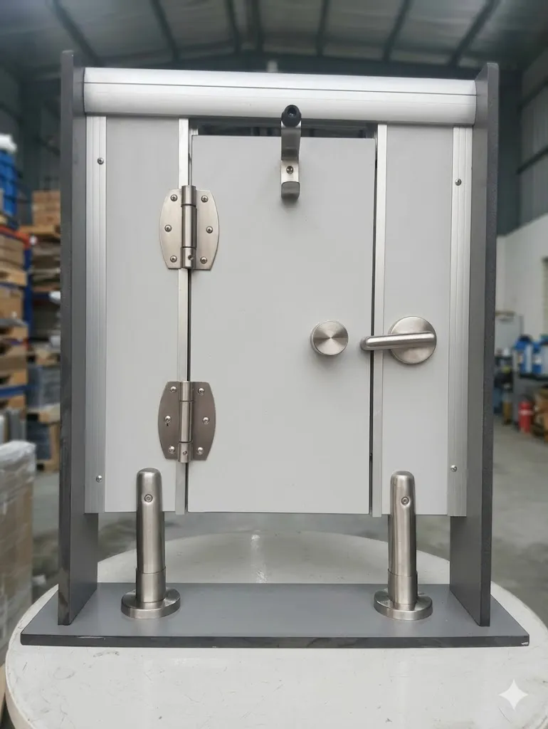 Thi công vách ngăn vệ sinh Compact màu vân gỗ sang trọng