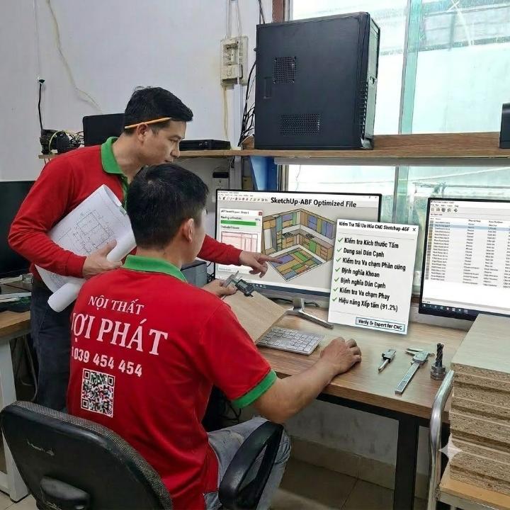 Xưởng Lợi Phát 1.000m² tại Cần Thơ với dàn máy CNC đang vận hành và máy dán cạnh công nghệ PUR hiện đại. Xưởng Lợi Phát 1.000m² tại Cần Thơ với dàn máy CNC đang vận hành và máy dán cạnh công nghệ PUR hiện đại.
