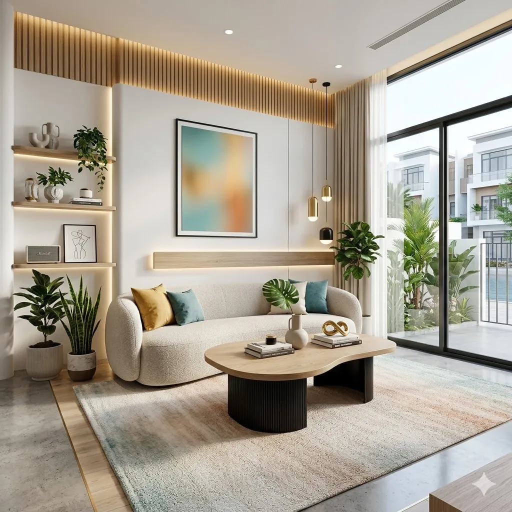 Không gian nội thất phòng khách hiện đại tại dự án nhà phố KDC Nam Long, Cái Răng do Lợi Phát thi công Không gian nội thất phòng khách hiện đại tại dự án nhà phố KDC Nam Long, Cái Răng do Lợi Phát thi công