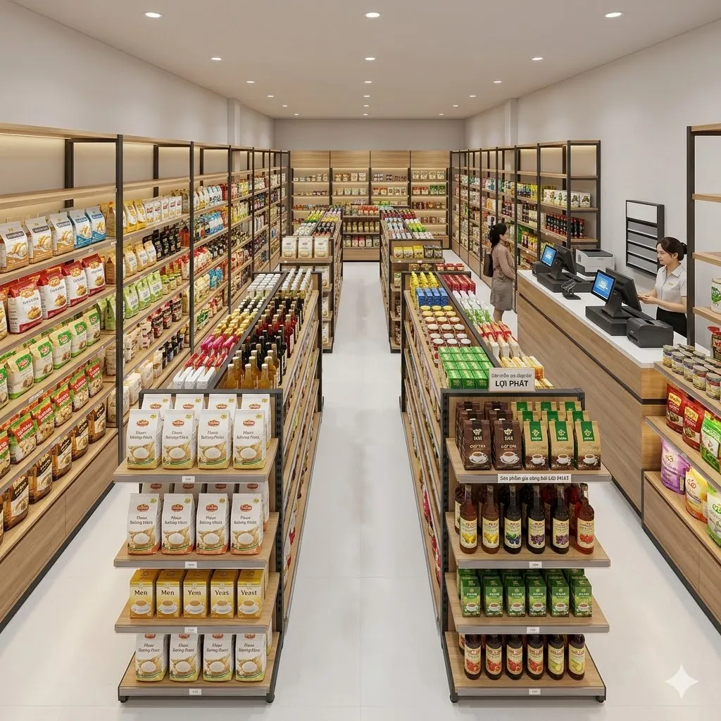 Nội thất kệ siêu thị cần thơ Nội thất kệ siêu thị cần thơ