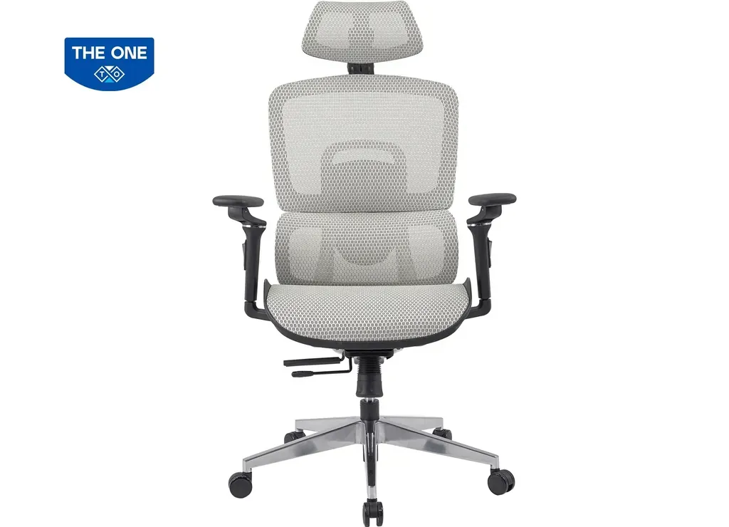 Ghế Công Thái học GLE12-1 - Vải màu ghi