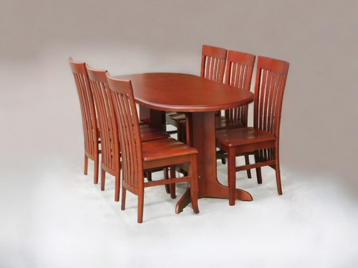 Bộ bàn Oval 1.6 gỗ + ghế Toyo