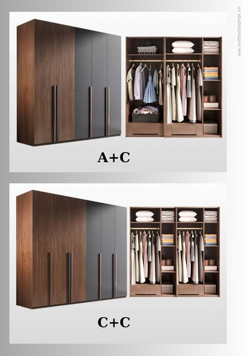 Tủ Áo MDF A+C và C+C