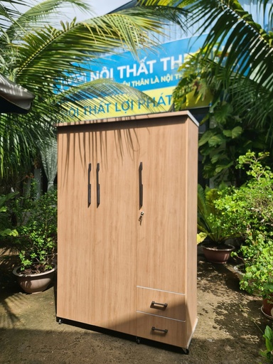 Tủ Áo Nhựa 1.25x1,85 vân gỗ